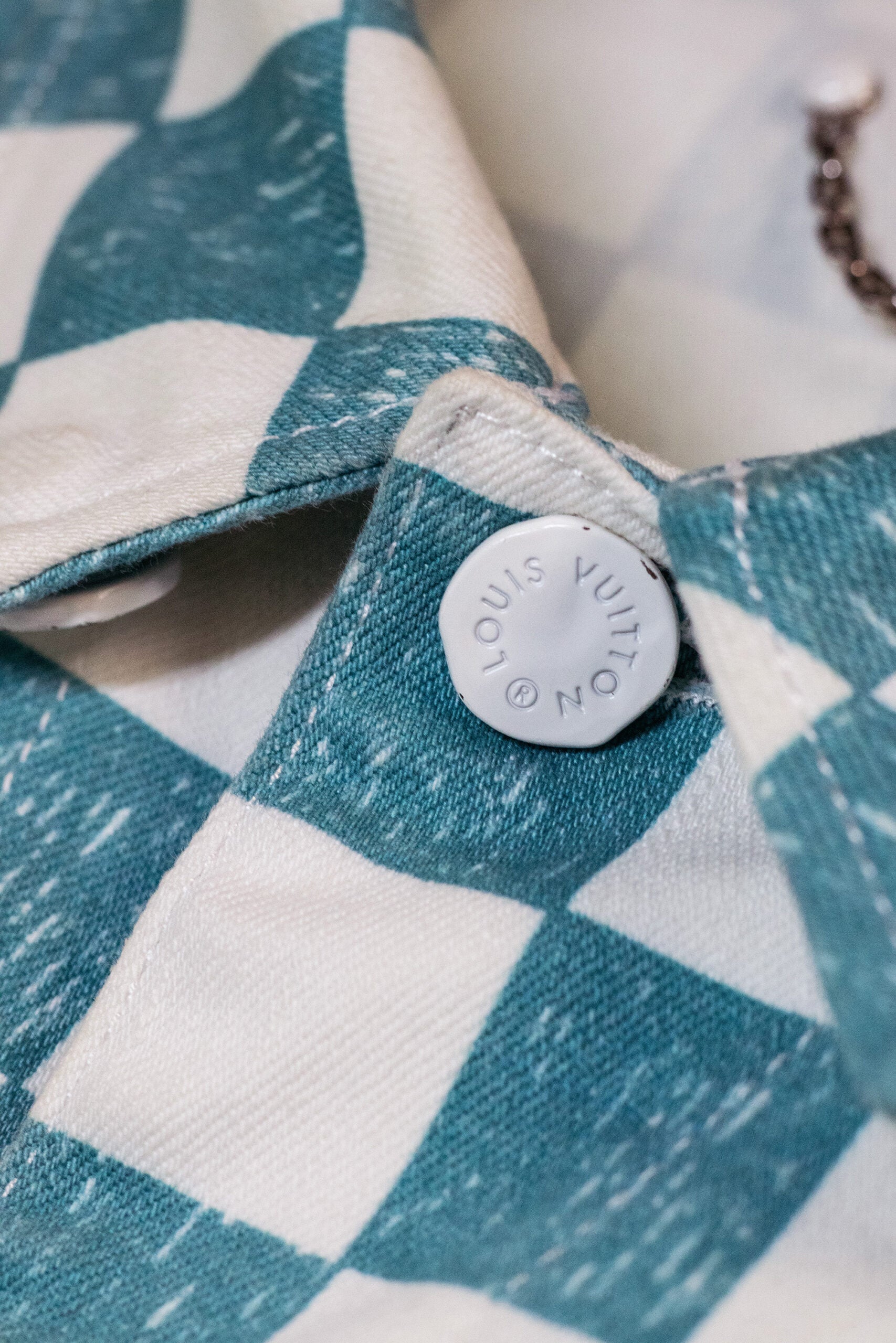 Louis Vuitton Plaid Print Denim Jacket