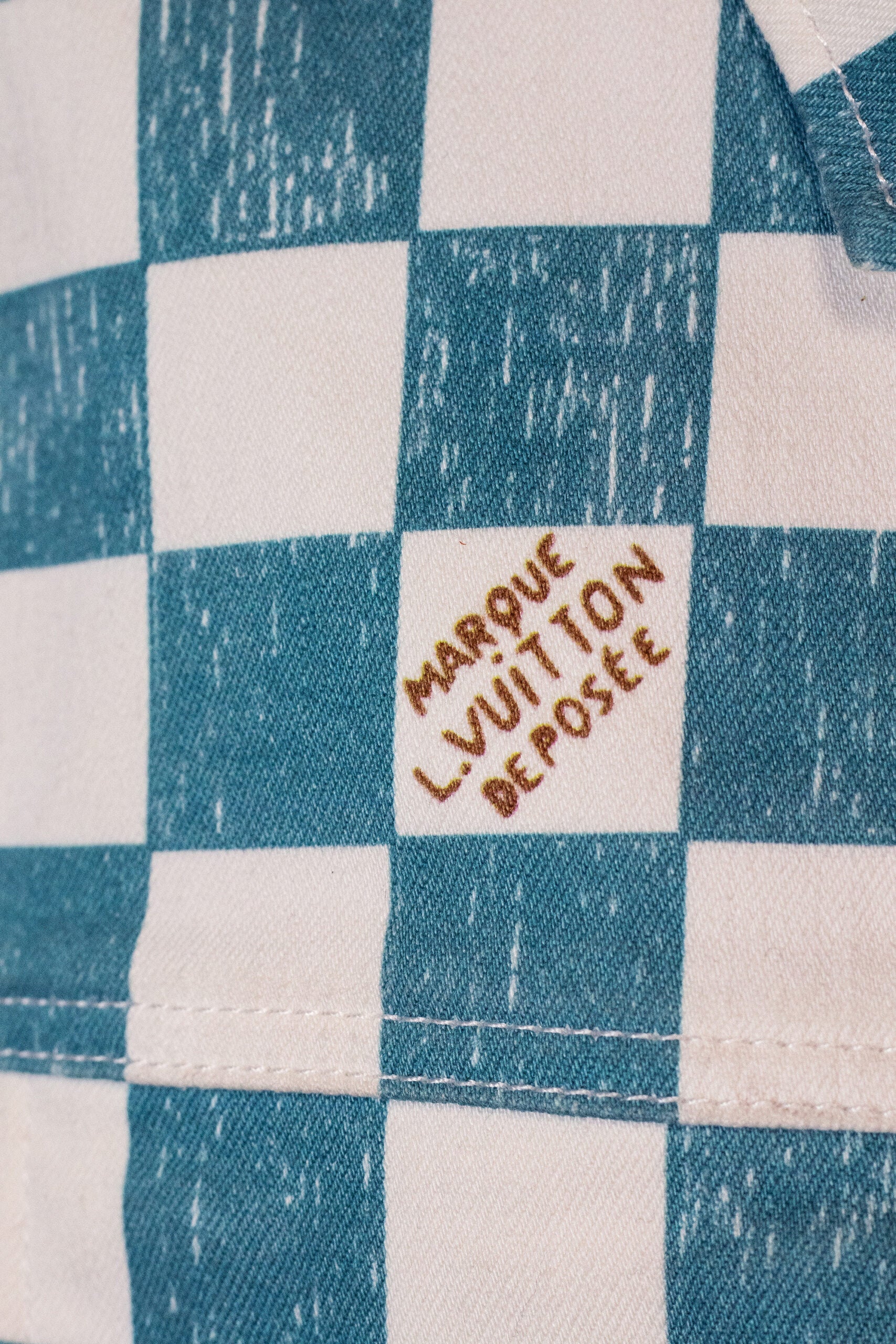 Louis Vuitton Plaid Print Denim Jacket