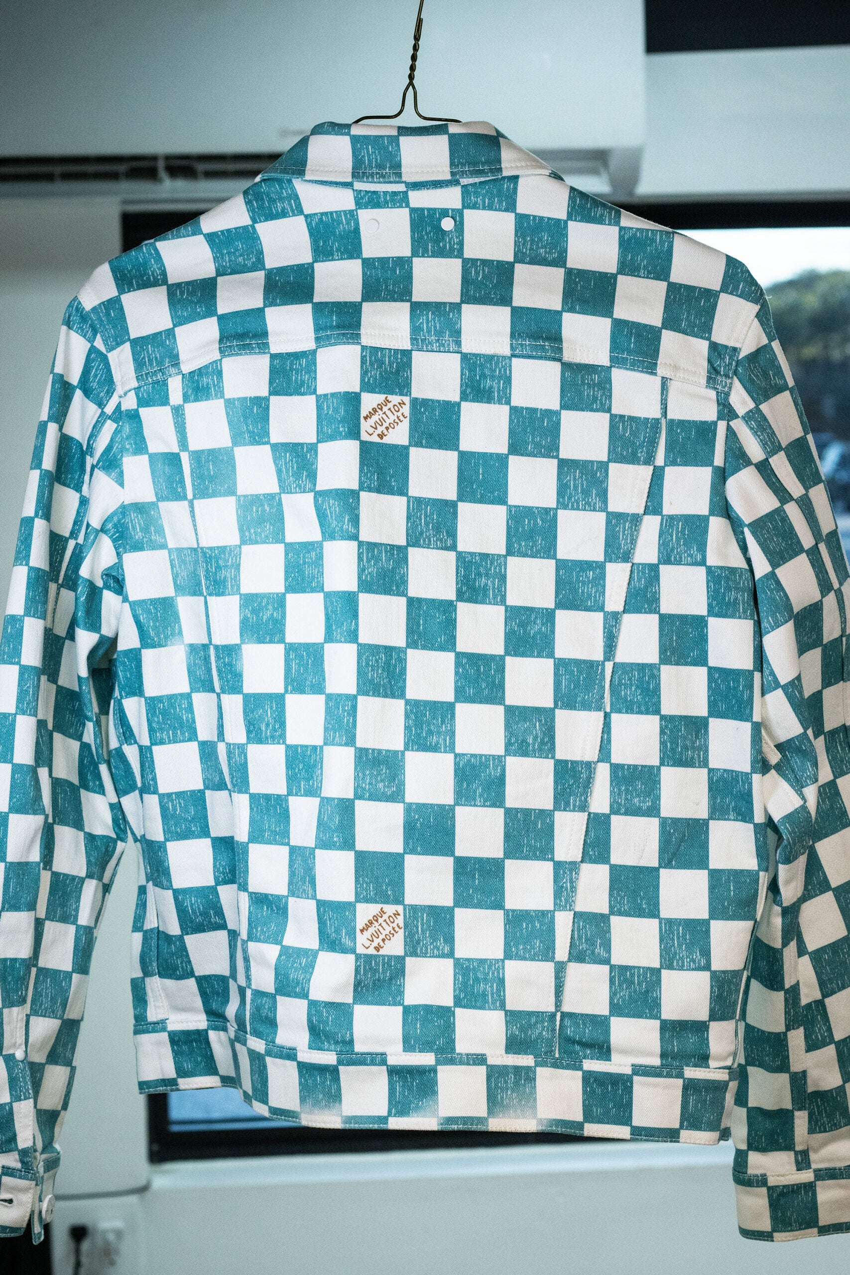 Louis Vuitton Plaid Print Denim Jacket