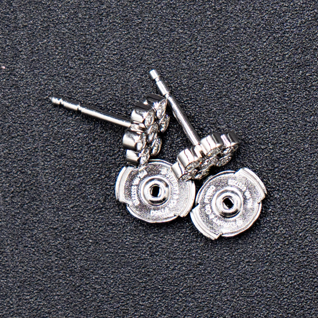 Tiffany & Co. Platinum Flower Diamond Stud Earrings