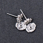 Tiffany & Co. Platinum Flower Diamond Stud Earrings