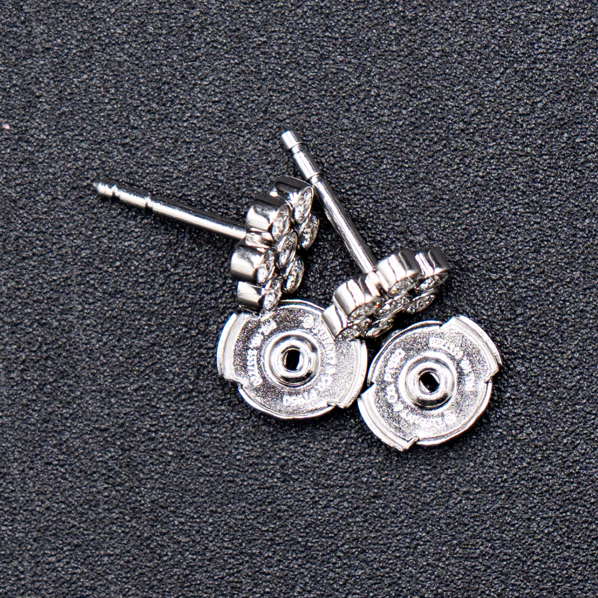 Tiffany & Co. Platinum Flower Diamond Stud Earrings