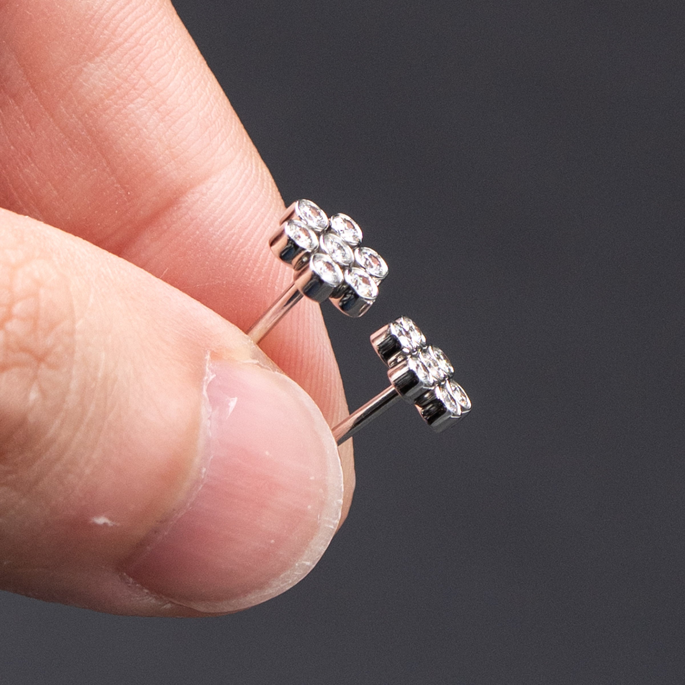 Tiffany & Co. Platinum Flower Diamond Stud Earrings