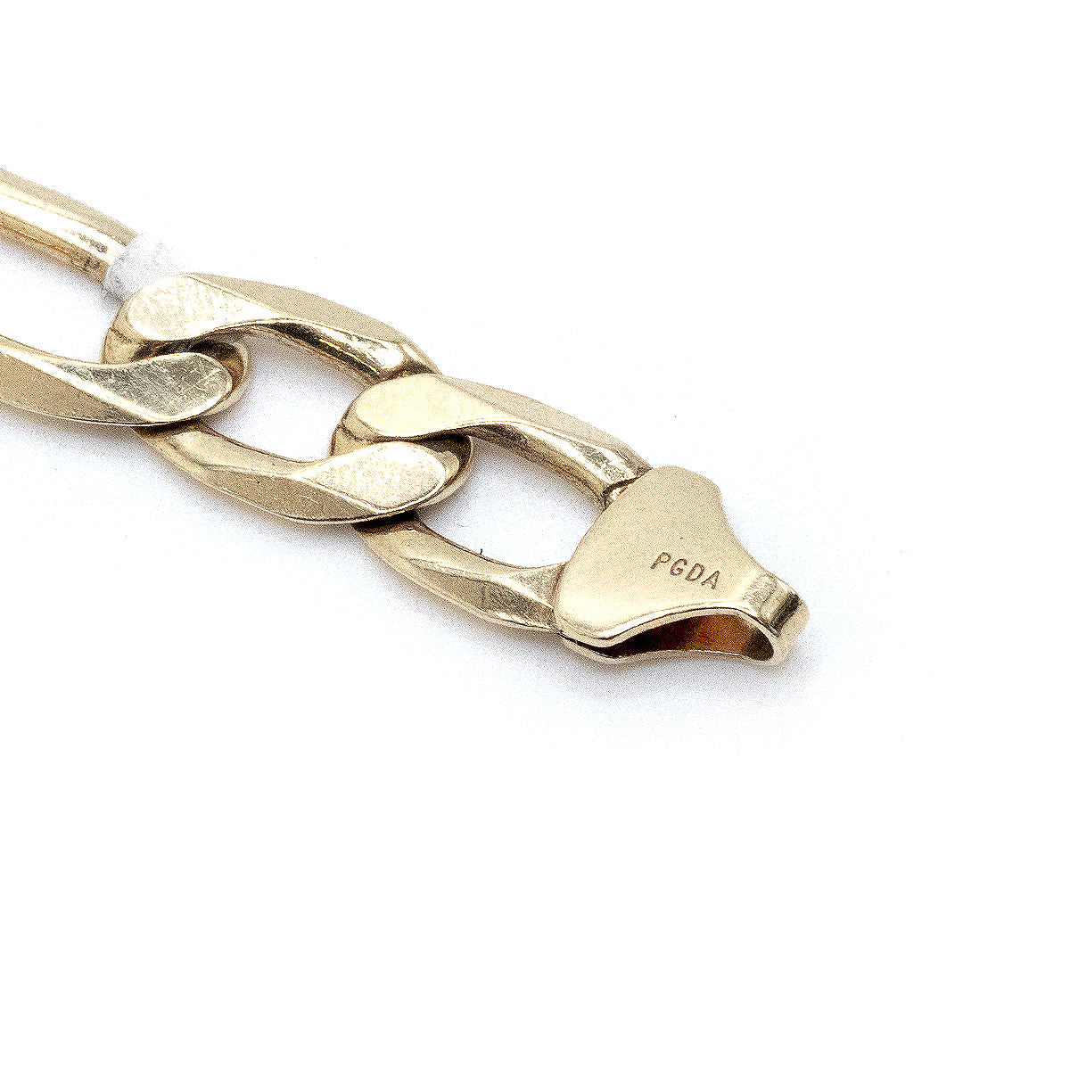 10kt Yellow Gold Solid Figaro Link Men's Bracelet 16.9 Grams