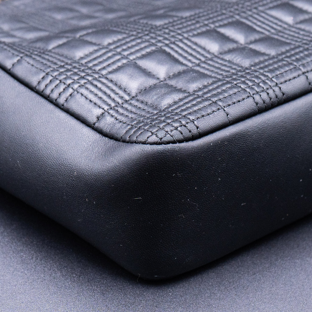 Burberry Lambskin Quilted Medium Lola Bag Black