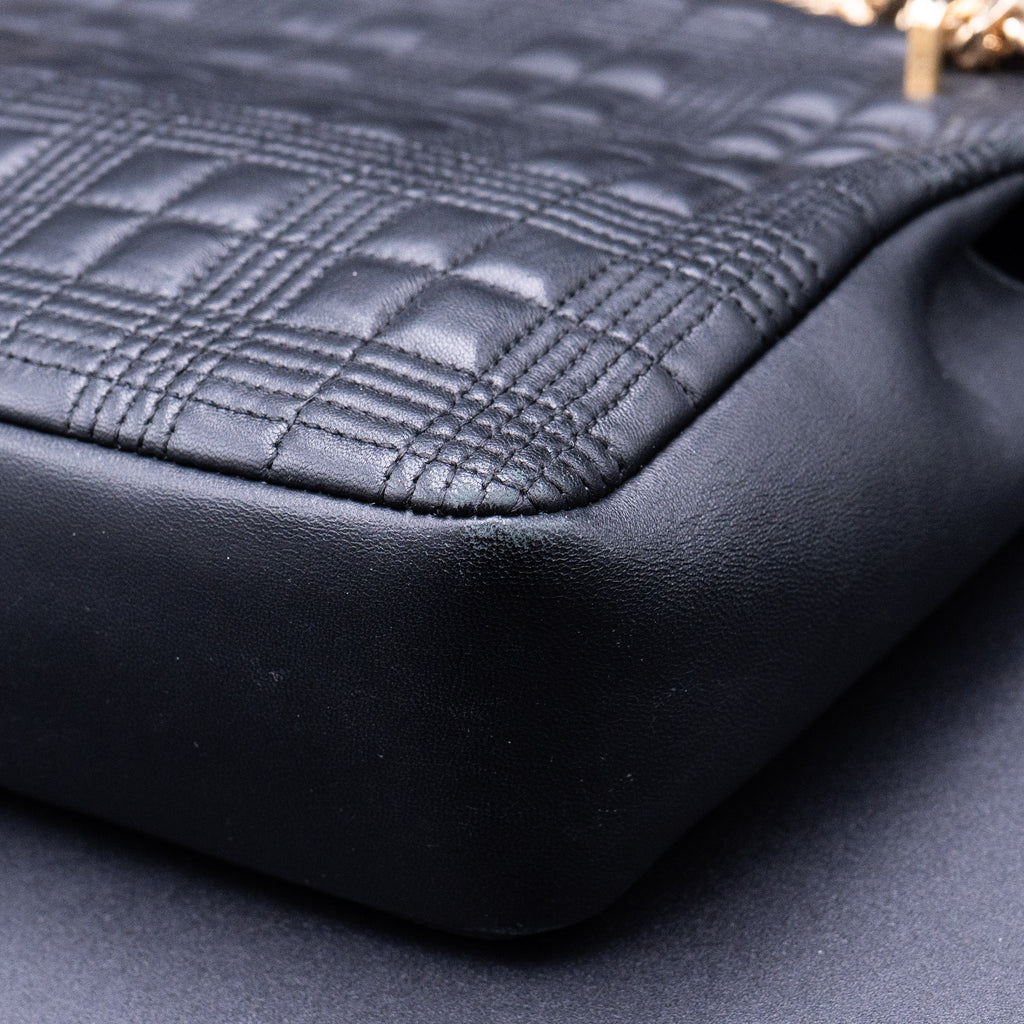 Burberry Lambskin Quilted Medium Lola Bag Black