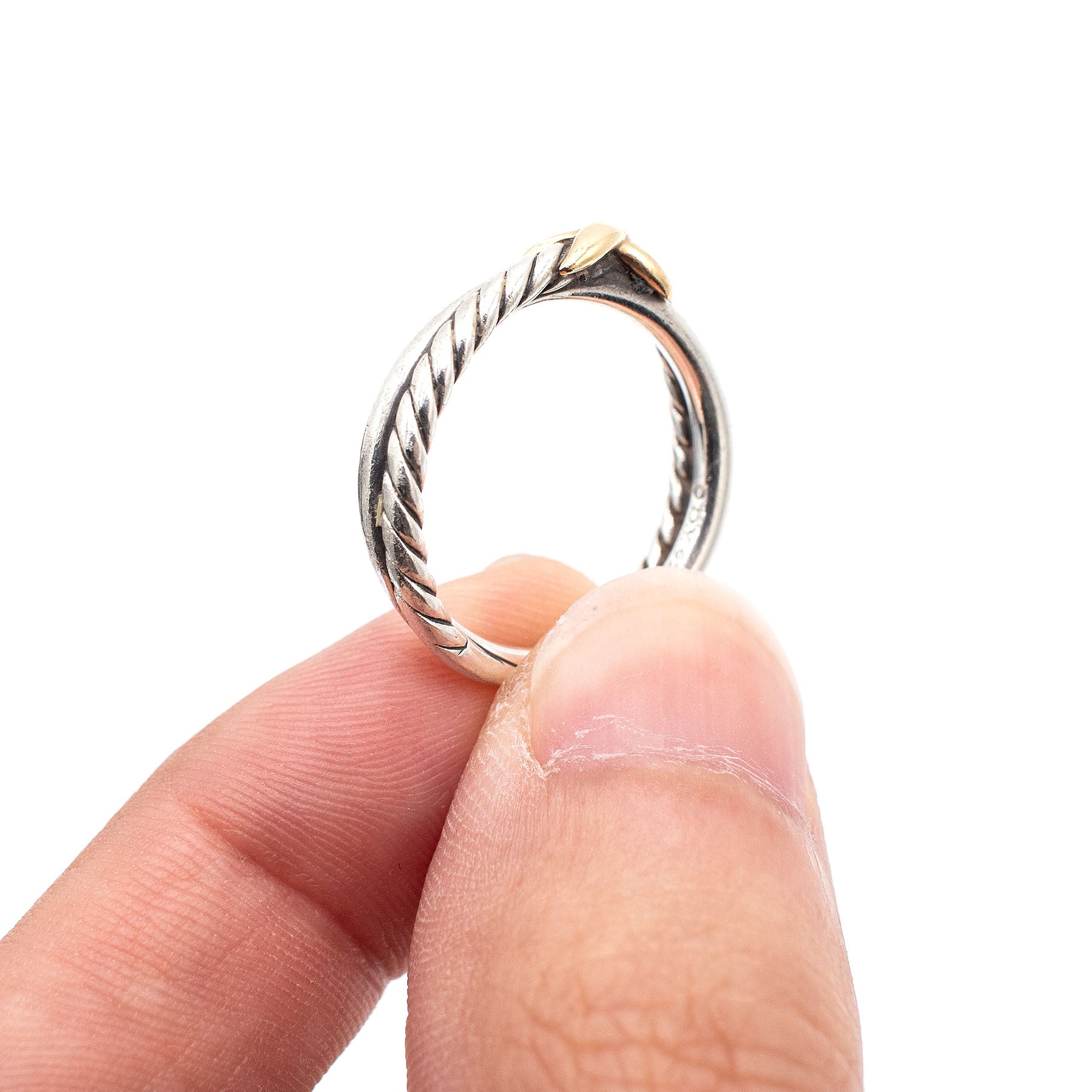 David Yurman Sterling Silver Twisted Rope Ring