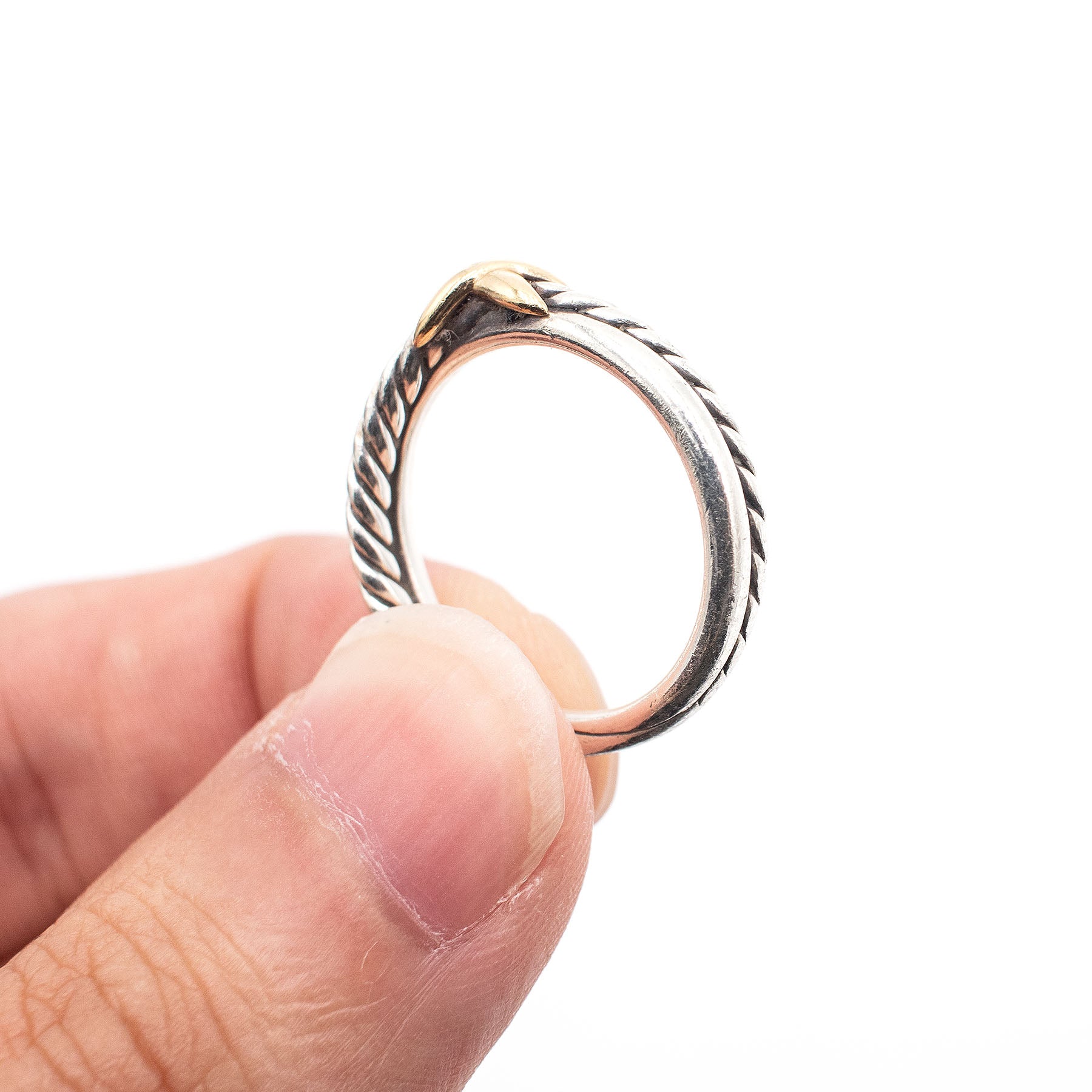 David Yurman Sterling Silver Twisted Rope Ring