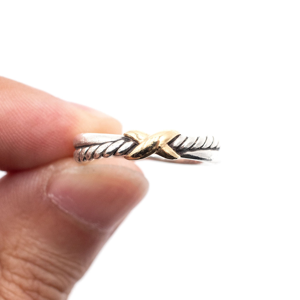 David Yurman Sterling Silver Twisted Rope Ring