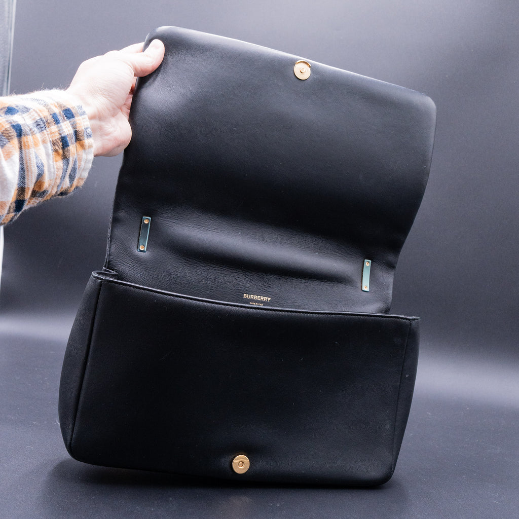 Burberry Lambskin Quilted Medium Lola Bag Black