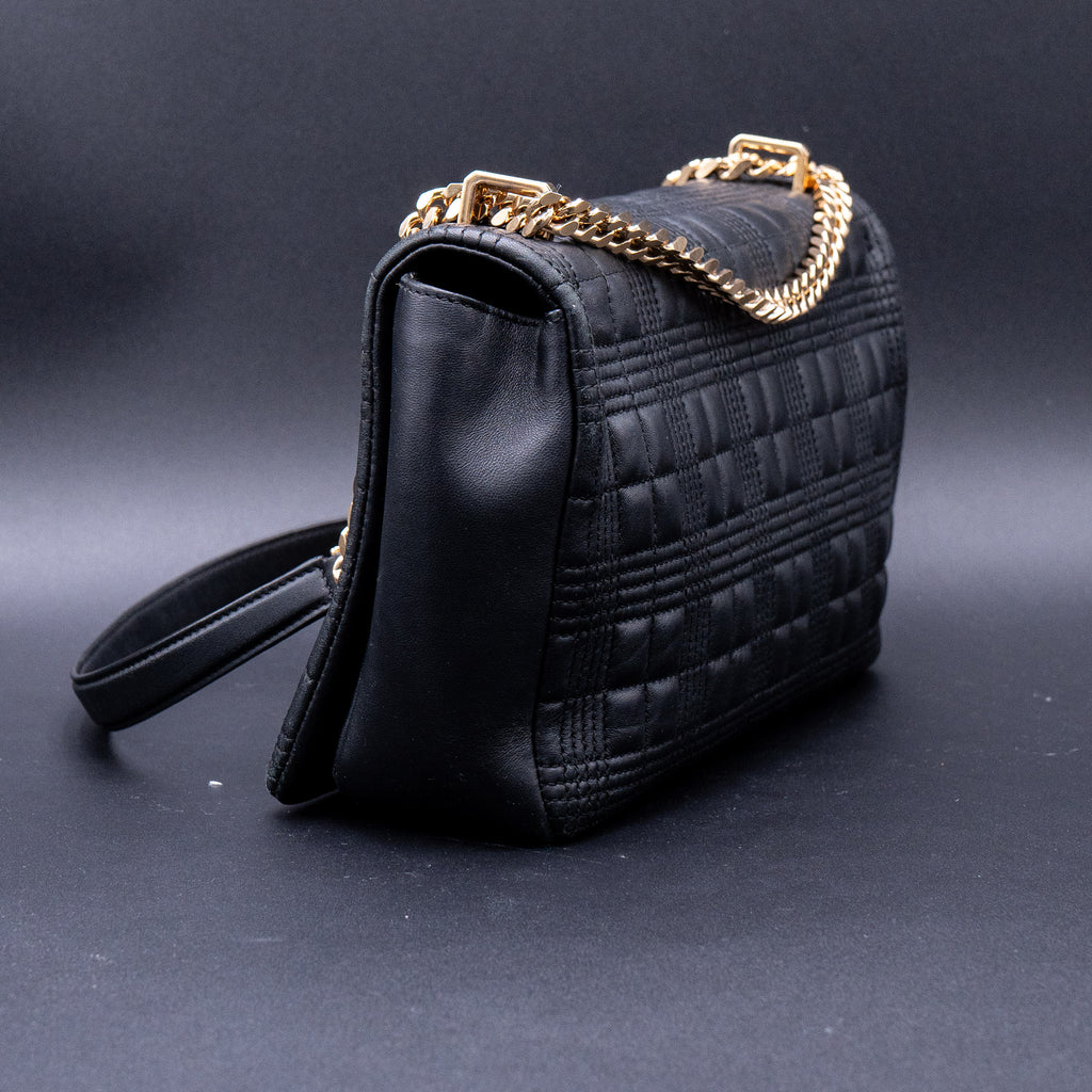 Burberry Lambskin Quilted Medium Lola Bag Black