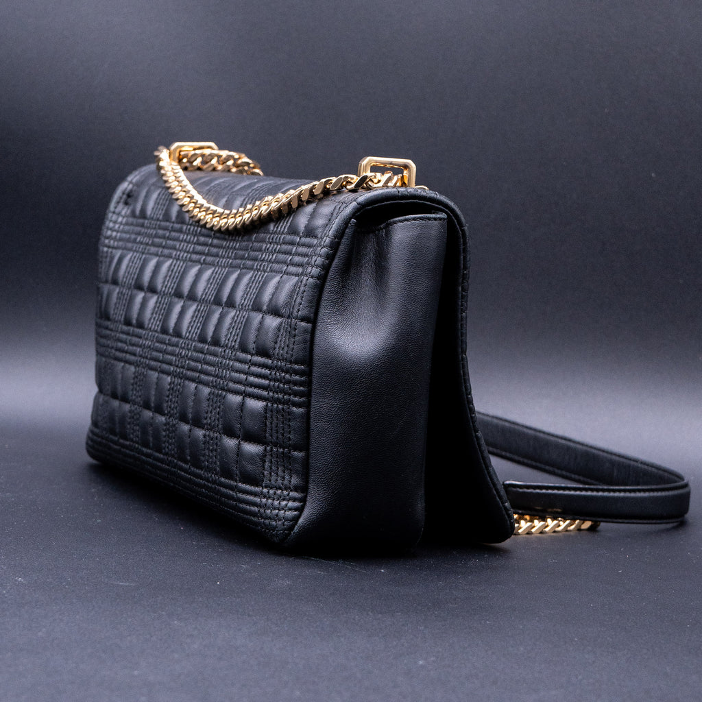 Burberry Lambskin Quilted Medium Lola Bag Black