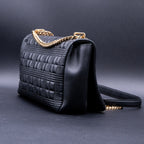 Burberry Lambskin Quilted Medium Lola Bag Black