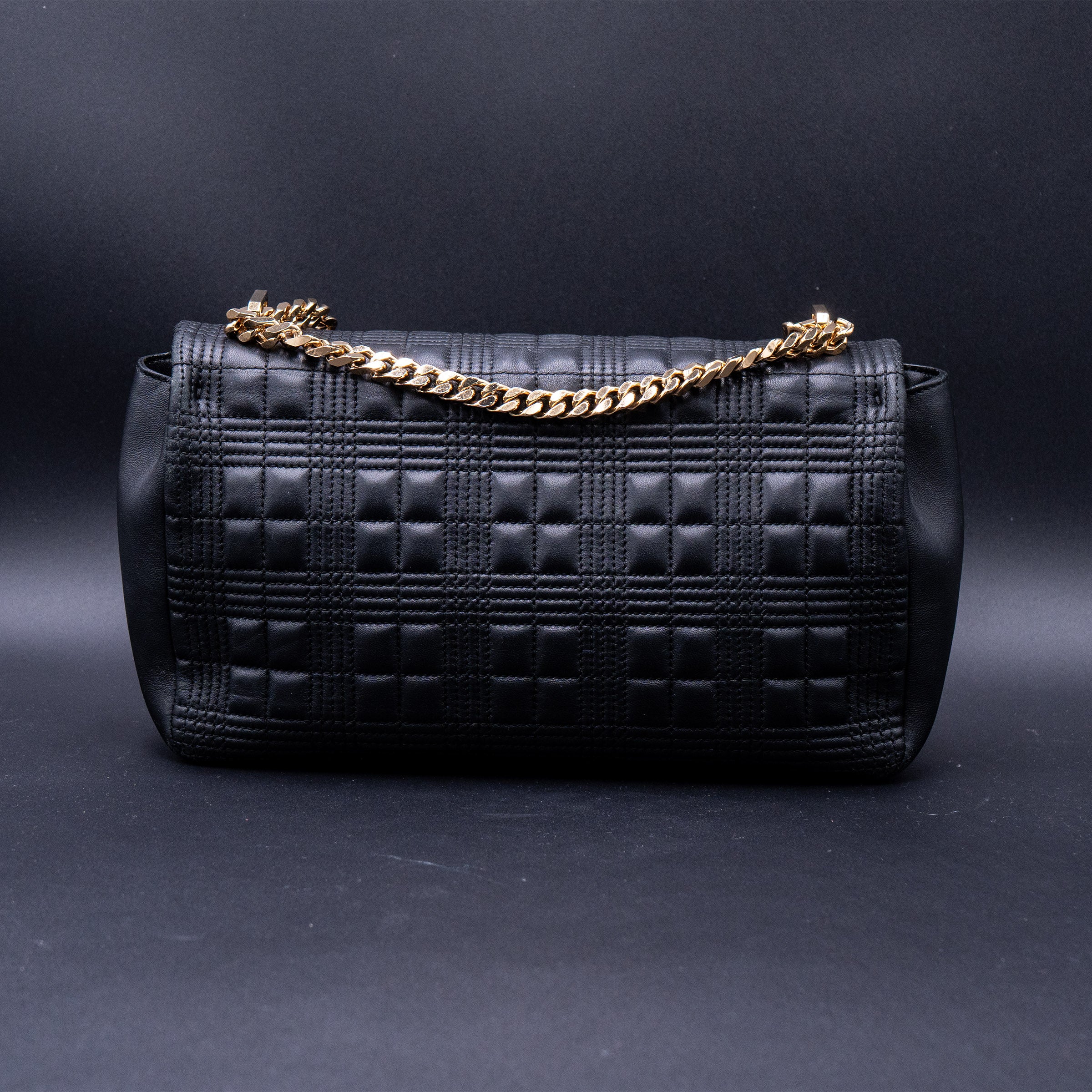Burberry Lambskin Quilted Medium Lola Bag Black