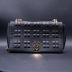 Burberry Lambskin Quilted Medium Lola Bag Black