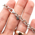 David Yurman Sterling Silver Heart Charm Link Bracelet