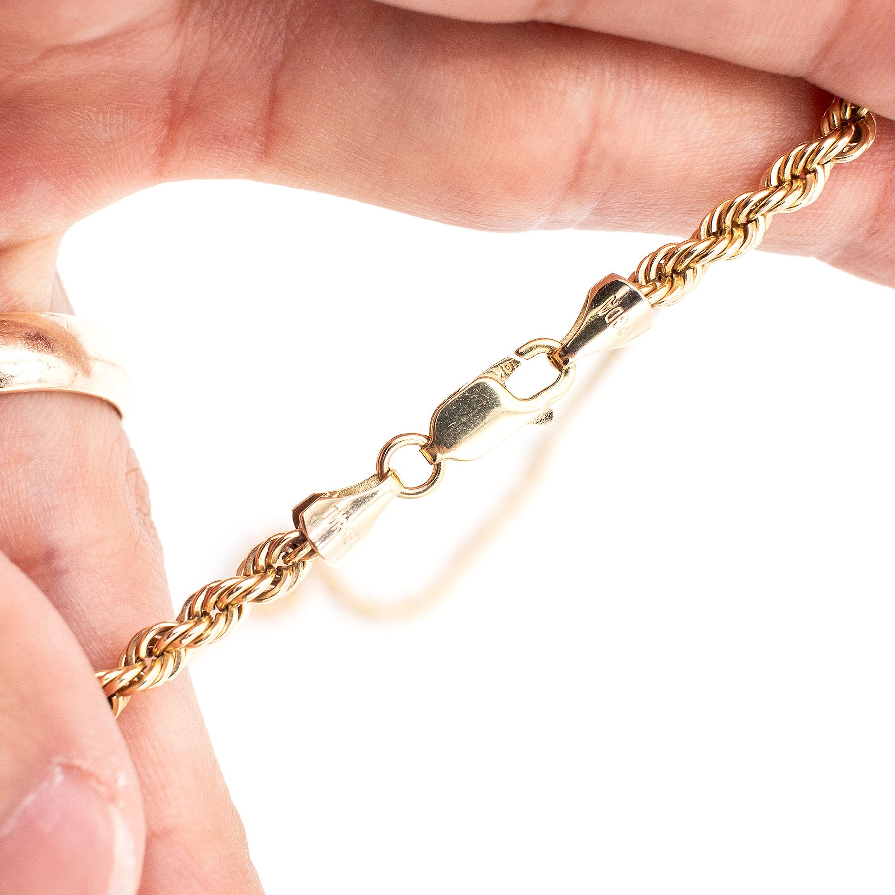 10k Yellow Gold 3.5mm 20 in Rope Chain Necklace