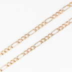 14k Yellow Gold 21 Inch Figaro Link Chain Necklace