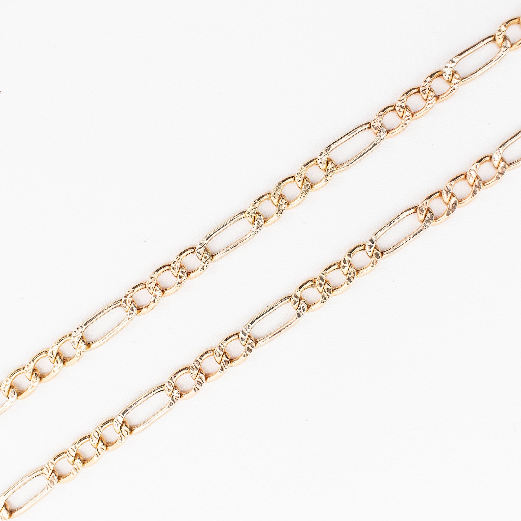 14k Yellow Gold 21 Inch Figaro Link Chain Necklace