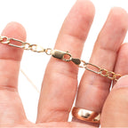 14k Yellow Gold 21 Inch Figaro Link Chain Necklace