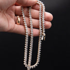 10k Yellow Gold Bezel Set Diamond Tennis Necklace