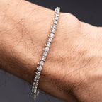 14k White Gold Round Cut Diamond Tennis Bracelet