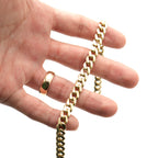 10k Yellow Gold Cuban Link Chain Bracelet