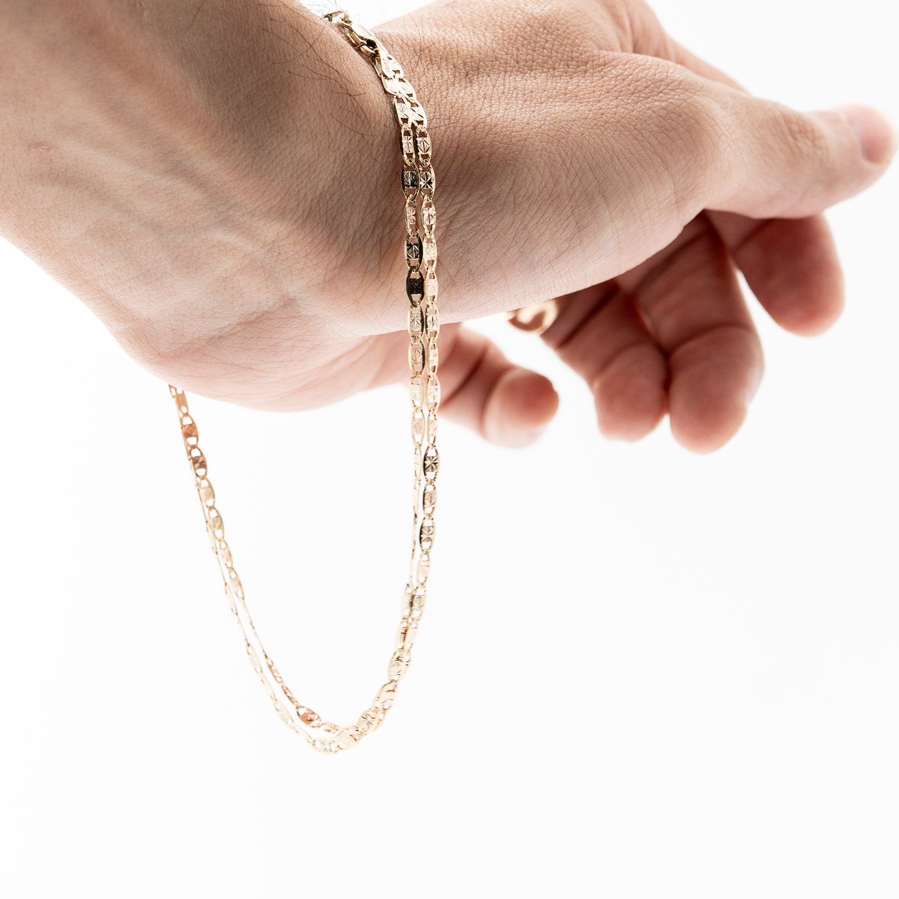 10k Yellow Gold Anchor Link Chain Necklace