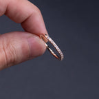 14k Rose Gold Round Diamond Egagement Ring Set