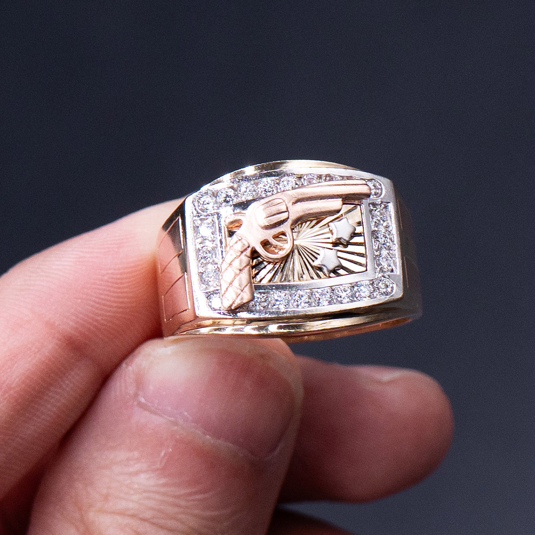 14k Yellow Gold Magnum Wide Mens Ring