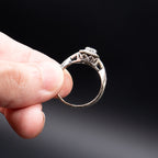 10k White Gold Diamond Pave Engagement Ring