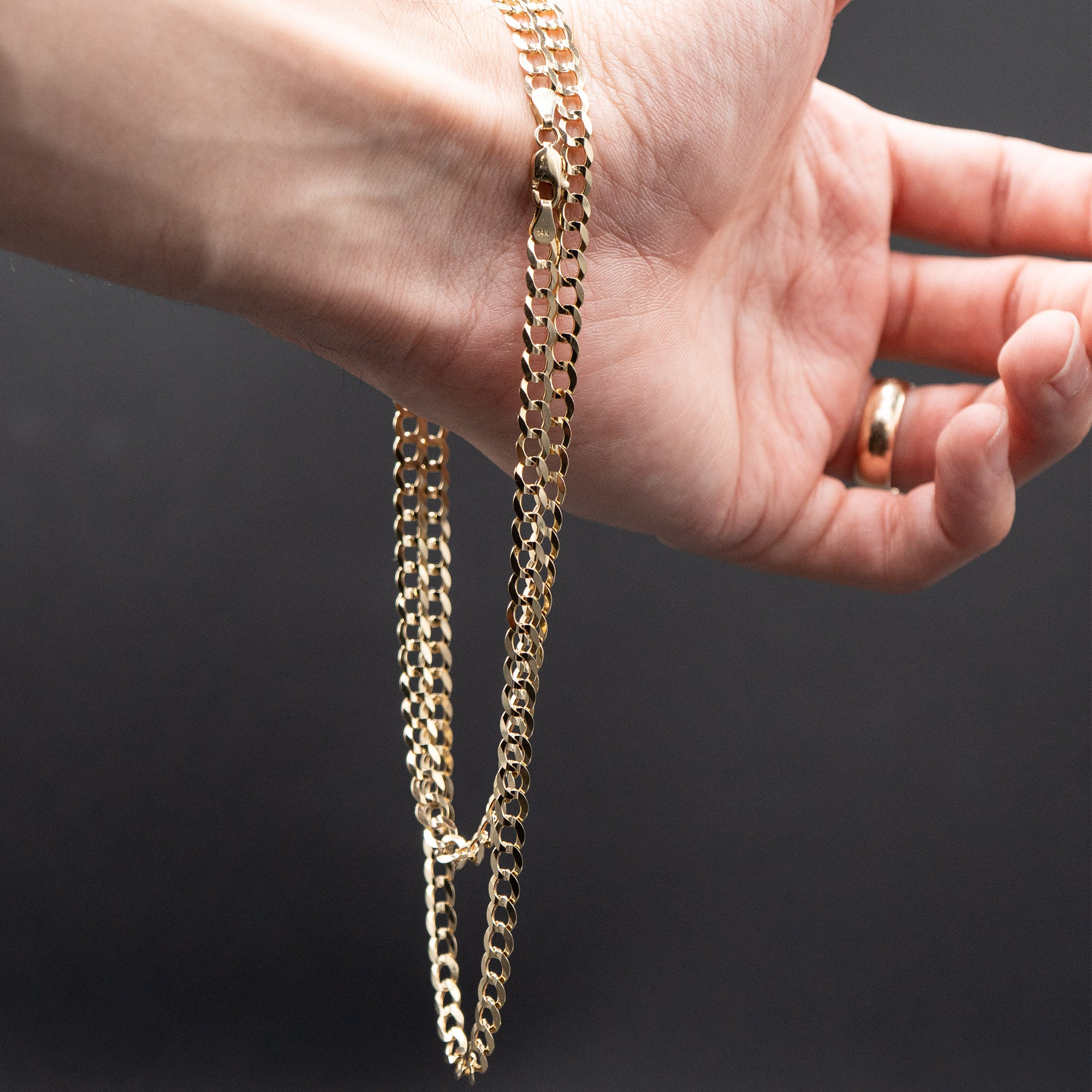 14k Yellow Gold Gucci Link Chain Necklace
