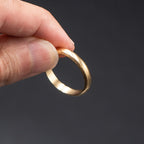 18k Yellow Gold Simple Mens Wedding Band