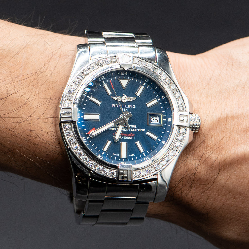 Breitling A32390 Avenger Diamond Blue Dial Stainless Steel Watch