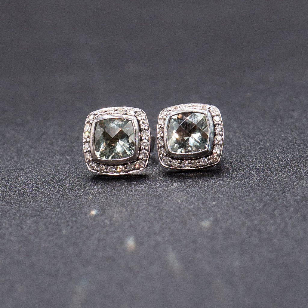Pre-Owned David Yurman Prasiolite & Diamond Albion Ring