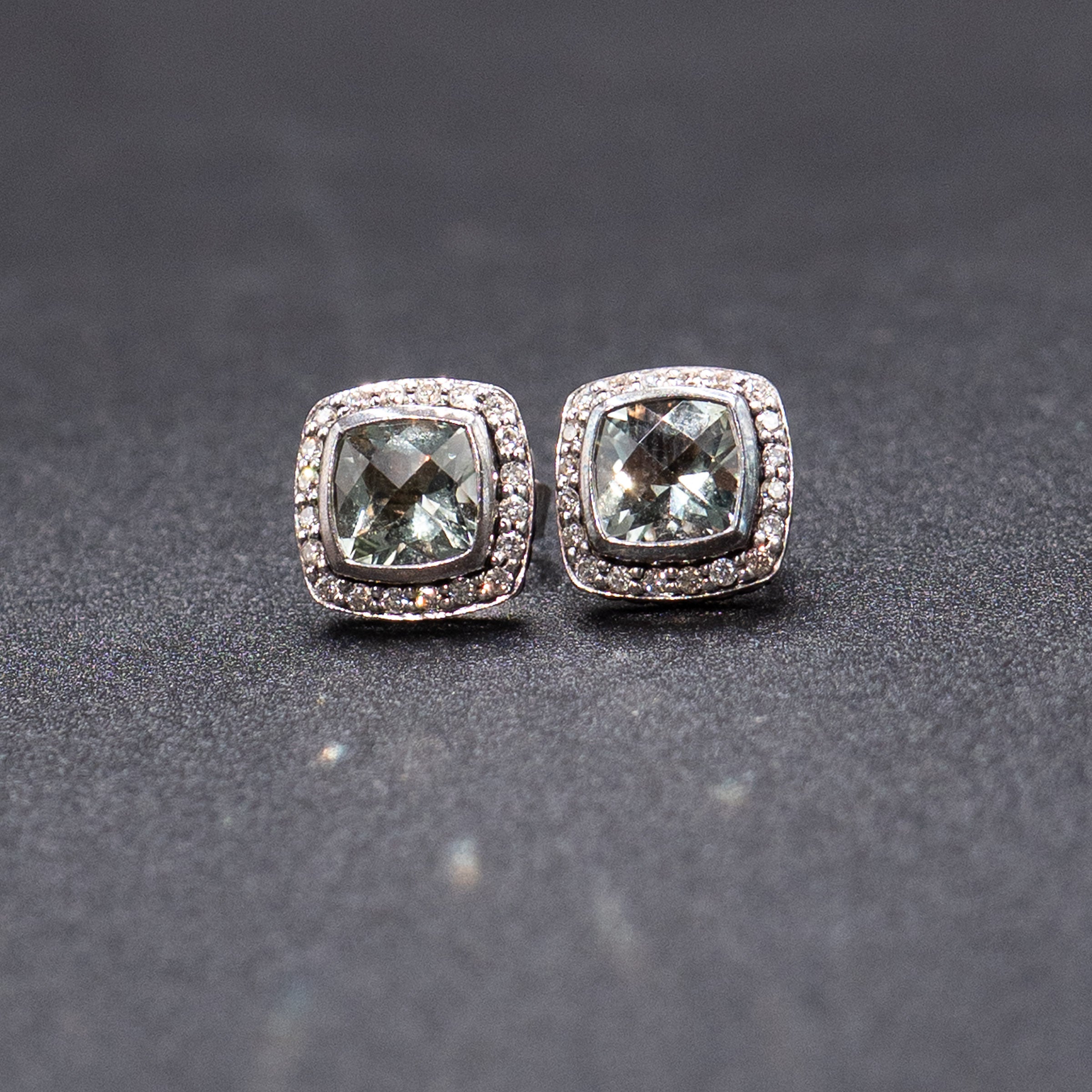 Pre-Owned David Yurman Prasiolite & Diamond Albion Ring