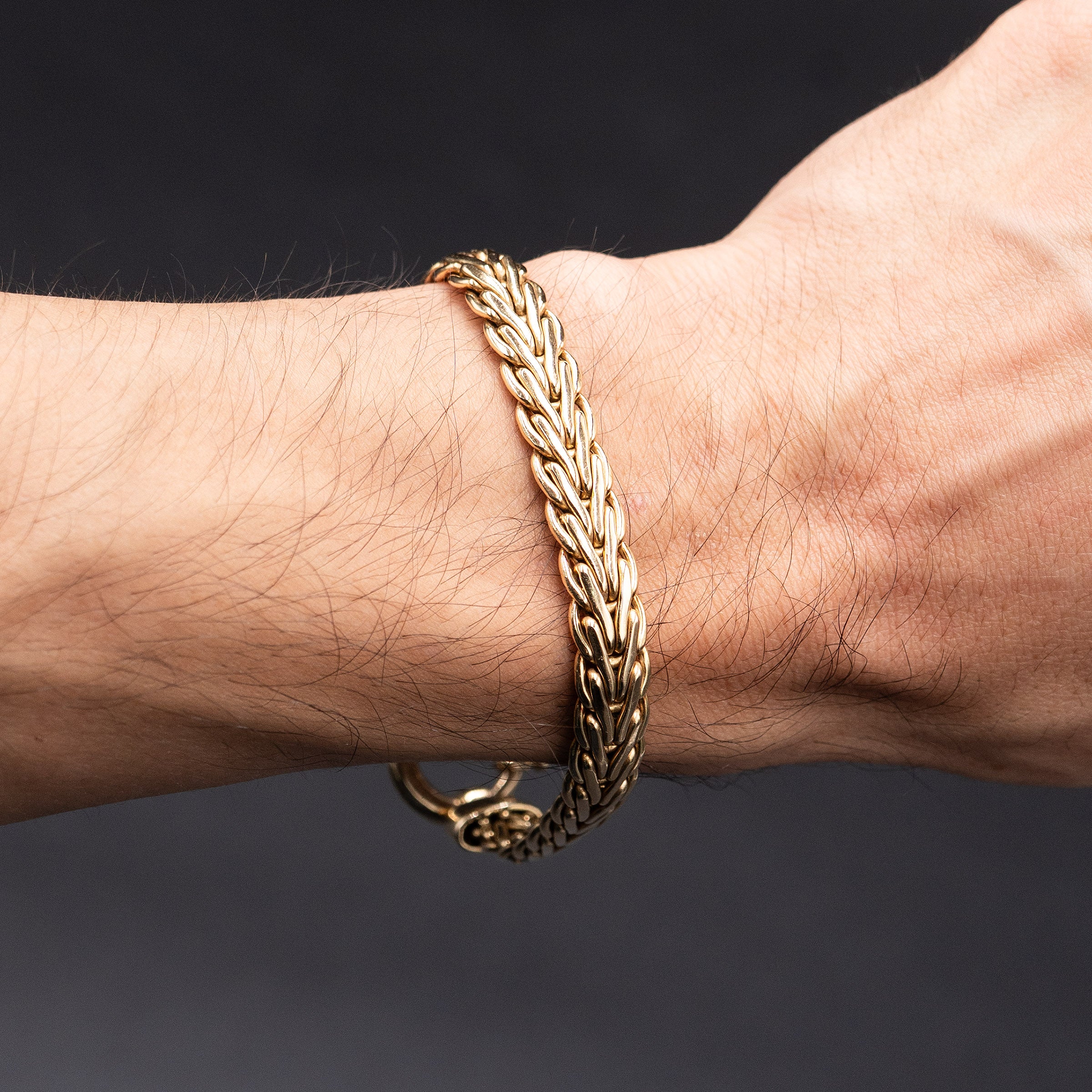 14k Yellow Gold Wheat 6 inch Chain Bracelet