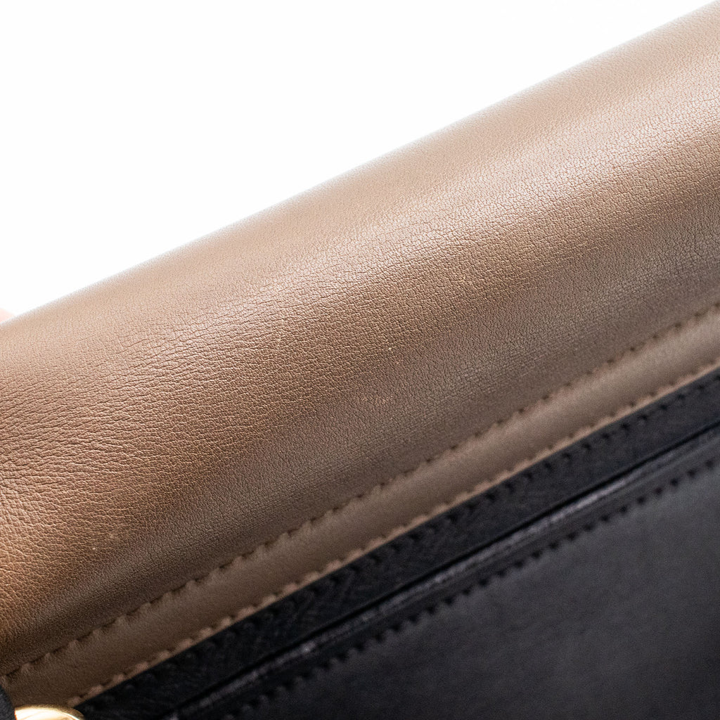 Celine Trapeze Gray and Blue Shoulder Leather Handbag