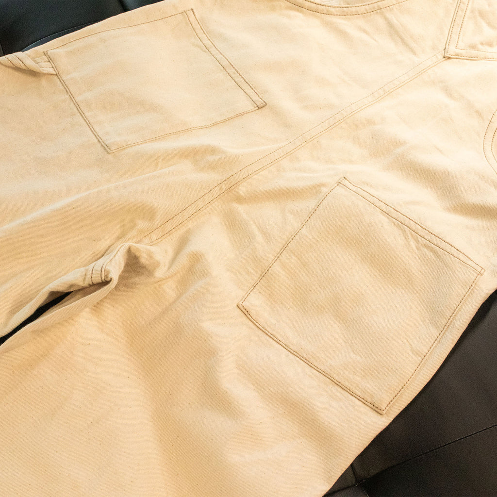 Prada Bull Beige Denim Overalls Size 33 Men