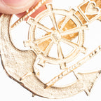 14k Yellow Gold Jesus Anchor Pendant