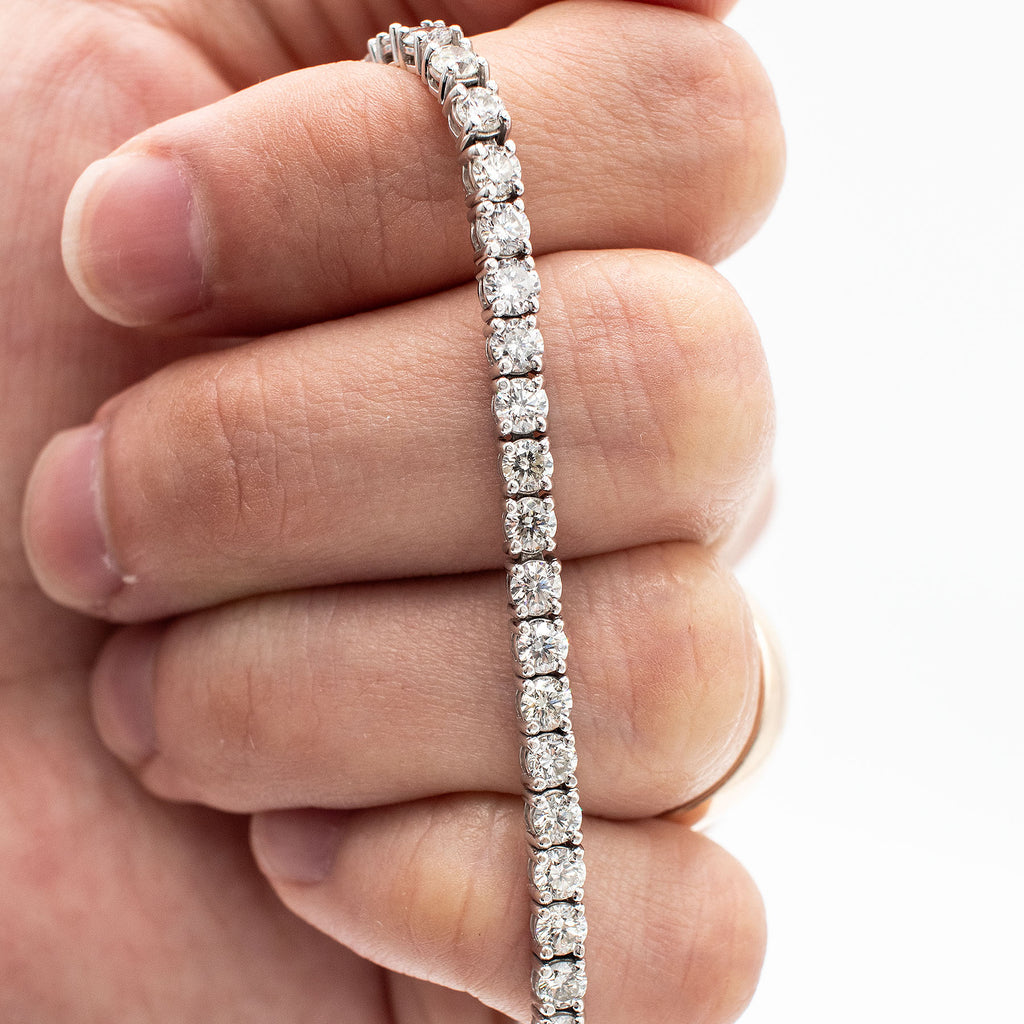 14k White Gold 5.50ctw Round Diamond Tennis Bracelet