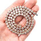 14k Rose Gold 20ctw Round Cut Diamond Tennis Necklace