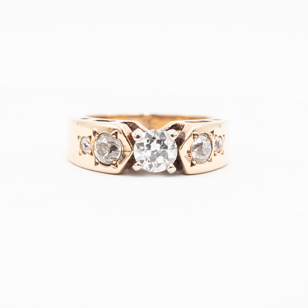 14k Yellow Gold 0.38ctw Round Diamond Engagement Ring