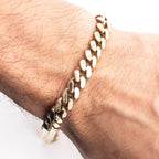 10k Yellow Gold 8mm Cuban Link Chain Bracelet