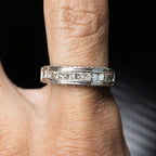 14k White Gold Round Diamond Channel Set Ring