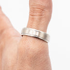 10k White Gold Mens Simple Wedding Band