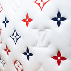 LOUIS VUITTON Monogram Embossed Coussin PM White Handbag