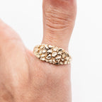 10k Yellow gold Hammered Nugget Ring