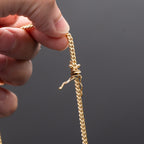 10k Yellow Gold 3mm Small Cuban Chain Necklace