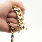 10k Yellow Gold Cuban Link Chain 9 inch Bracelet